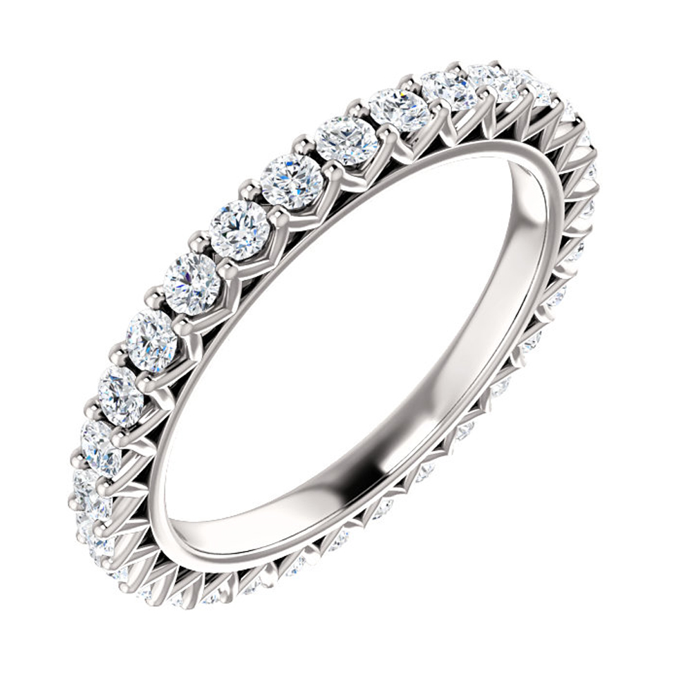 2.00 ct Ladies Round Cut Eternity Wedding Band Diamond Ring (Color G